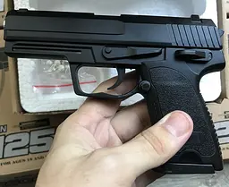 Пістолет дитячий CYMA ZM20 з пульками, металевий корпус, чорний колір - мініатюра 8