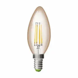 Лампочка Eurolamp LED CL 6W 620 Lm E14 3000K deco 2шт (MLP-LED-CL-06143(Amber)) - мініатюра 2