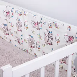 Борт в ліжечко MirSon Kids Time 18-0005 Kind Bear захисний білий - мініатюра 4