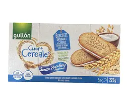 Печиво Gullon Cuor di Cereale цільнозернове з йогуртовою начинкою без цукру 220 г (8410376043679)