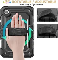 Чохол Rugged 3 Layers броньований протиударний з захистом Lenovo Tab M8 4th Gen TB300 Чорний - мініатюра 2