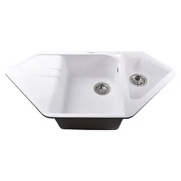Гранітна мийка Globus Lux Garda білий 1000x500мм-А0007 000008750, Білий - мініатюра 4
