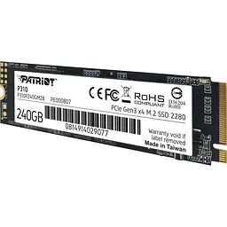 SSD накопичувач Patriot P310 240GB (P310P240GM28) [151757] - мініатюра 4