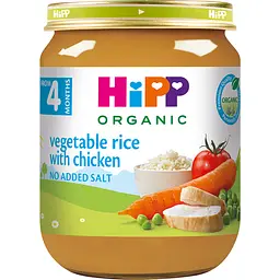 Органічне рагу HiPP овочеве з рисом та куркою 125 г