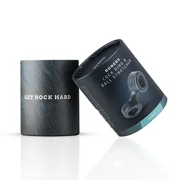Ерекційне кільце Boners Cock Ring Ball Stretcher, 9.2 см (сірий) - мініатюра 2