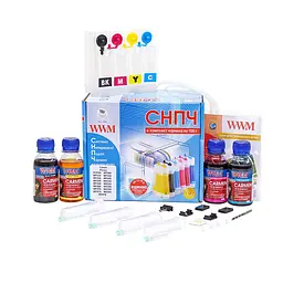 СБПЧ WWM Canon Pixma MP230/240/250/260/270/272/280/490/495, MX320/330/340/350/360, iP2700, 4x100 мл чорнила CARMEN, установка проводиться на оригінальні картриджі (IS.0119U)