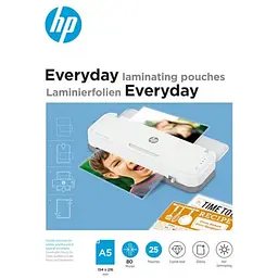 Плівка для ламінування HP Everyday Laminating Pouches, A5, 80 Mic, 154 x 216, 25 pcs (9155) (838141)