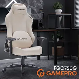 Ігрове крісло GamePro Size L Fabric Beige (FGC750G) - мініатюра 11