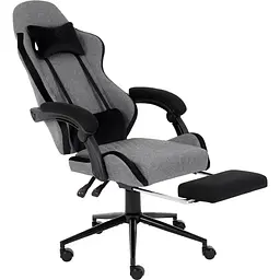 Геймерське крісло GT Racer сіре із чорним (X-2324 Fabric Gray/Black Suede) - мініатюра 7