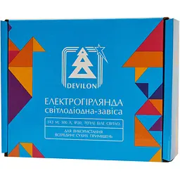Світлодіодна гірлянда-завіса Devilon 3 м 300 л теплий білий USB, IP20 (720964) - мініатюра 6