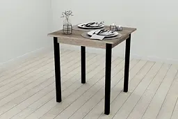 Стіл кухонний Ferrum-decor Дієго 75x70x70 Чорний ДСП Сонома Трюфель 16мм (FRD-106301) - мініатюра 4