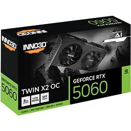 GeForce RTX5060 Inno3D TWIN X2 OC V2, 8GB GDDR7, 128bit, PCI Express 5.0 - мініатюра 7