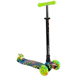 Самокат дитячий Best Scooter 59х17х26 см Чорно-салатовий 000231543