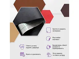 Самоклеюча екошкіра в рулонах STICKER WALL 1,37м*1м*0,5мм Чорний SW-00001358 - мініатюра 5