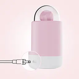 Вібратор-цукерка на паличці KISSTOY Pink Pop, зарядний кейс-нічник, 10 режимів вібрації - мініатюра 5