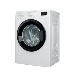 Пральна машина Indesit фронтальна, 6кг, 1200, A+++, 44.6см, дисплей, пара, інвертор, люк чорний, білий - мініатюра 2