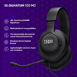 Навушники JBL ігрові QUANTUM 100M2 ( QTUM100M2BLK) гарнітура для геймерів чорна - мініатюра 5