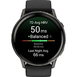Смарт-годинник Garmin Venu 4 45mm Slate with Black Silicone Band (010-03014-00) [146407] - мініатюра 2