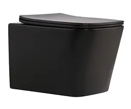 Унітаз підвісний Qtap Tern New Ultra Quiet, з сидінням Slim Duroplast/ Soft-close/ Quick Release QT17332303ASMB