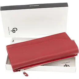 Портмоне жіноче шкіряне Elegante червоне GRANDE PELLE 20х11х2 см acs0032205 - мініатюра 4
