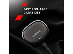 Навушники TWS Canyon OWS Ear Clips OnFlow 14 Black (CNS-TWS14B) - мініатюра 11