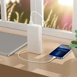 Портативна батарея Hoco J87 Tacker PD20W+QC3.0 10000 mAh White - мініатюра 3