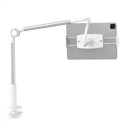 Тримач настільний для ґаджетів Baseus Otaku Life Rotary Adjustment Lazy Holder Pro for Phone Ipad LUZQ000012 Silver - мініатюра 2