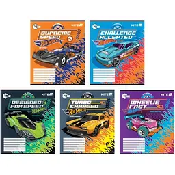 Зошит учнівський "Hot Wheels" Kite HW25-234 12 аркушів 1 шт. в асортименті