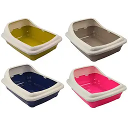 Туалет для котів з високою рамкою 56 x 39 x 21.5 cм Croci BIRBA колір в асортименті