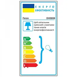 Архітектурний накладний світильник Feron DH0808 під лампу чорний (80636) - мініатюра 4