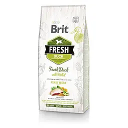 Сухий корм для активних собак малих і середніх порід Brit Fresh Duck/Millet Activ Run/Work 2.5 кг