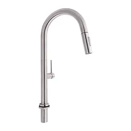 Змішувач для кухні Qtap Lenicka з висувним виливом QTLEN9138103UN Brushed Nickel PVD, Никель