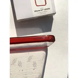 Протиударний прозорий чохол Spigen Ultra Hybrid для iPhone 15 Red Crystal ACS06794 - мініатюра 6