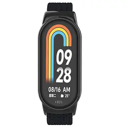 Ремінець для Xiaomi Smart Band 10/9/8, Braided Solo Loop, чорний, нейлоновий плетений браслет, еластичний змінний ремінець для фітнес-трекера з надійним кріпленням, ArmorStandart (ARM86879) - мініатюра 3