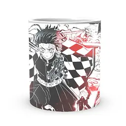Кружка GeekLand Demon Slayer Клинок, що розсікає демонів Танджиро Чорно-білий колаж SL 02.447 - мініатюра 2