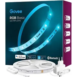 Розумна світлодіодна стрічка Govee H615A RGB Smart Wi-Fi + Bluetooth LED Strip Lights з мікрофоном 5 м