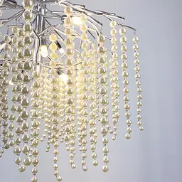 Чарівна люстра в хромі Pearl selection Line.F Діаметр 60см - мініатюра 7