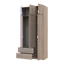 Розпашна Шафа для одягу Doros Лукас Дуб Сонома 3ДСП 120х50х240 (80737799) - мініатюра 7