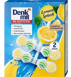 Блок для унітазу Denkmit Lemon Splash , 2-ві упаковки по 2 шт. (4066447289299)