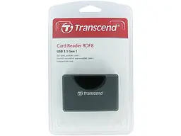 Мультипортовий адаптер Transcend USB 3.1 Black (TS-RDF8K2) - мініатюра 3