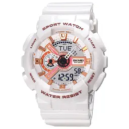 Наручний годинник жіночий 1834WT White-Gold Skmei acs0030554