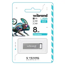 USB флеш накопичувач Wibrand 8GB Chameleon Silver USB 2.0 (WI2.0/CH8U6S) - мініатюра 2