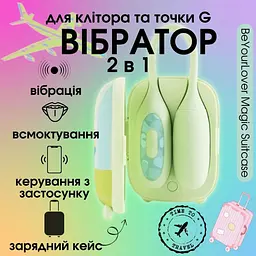Віброяйце BeYourLover Magic Suitcase та вакуумний стимулятор у зарядному кейсі 2в1 - мініатюра 17