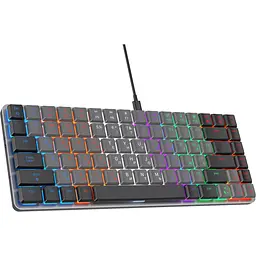 Клавіатура GamePro Red Swich Low Profile USB Dark Gray дротова (MK140R) - мініатюра 2
