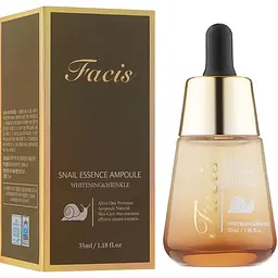 Сироватка для обличчя Jigott Facis Snail Essence Ampoule, з муцином равлика, 35 мл - мініатюра 2