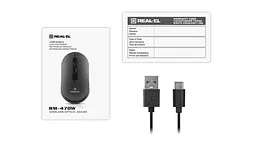 Миша бездротова REAL-EL RM-470W Темно-сірий - мініатюра 9
