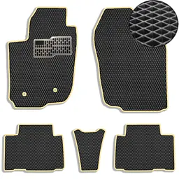 Килимки у салон EVA для Toyota RAV 4 CA30W 2005-2013 з підп'ятником Черні-Бежевий кант 5 шт