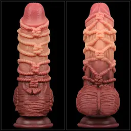 Фалоiмiтатор значного розмiру 9.5 DUAL LAYERED PLATINUM SILICONE LOVETOYS 66-LV411071 100426 - мініатюра 6