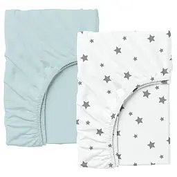 Набір простирадло на резинці 140х200 LIGHT BLUE / GREY STARS COSAS (4822052087145)