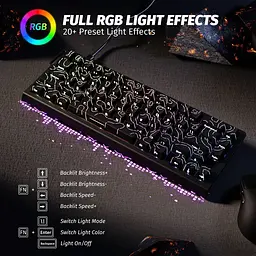 Клавіатура Attack Shark X68 HE RGB Magnetic Linear Switches Black Contours (AS-6972792470634-BK) [166742] - мініатюра 7